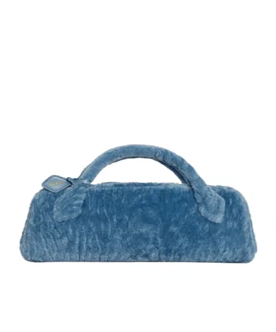 Alaïa Le Teckel Clutch In Blue