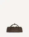 Alaïa Le Teckel Suede Leather Clutch In Brown