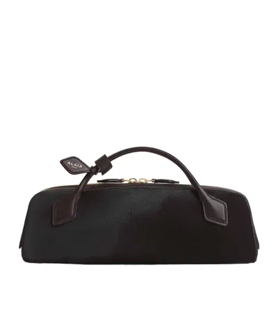 Alaïa Le Teckel Clutch In Haircalf In Black