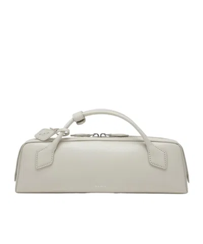 Alaïa Le Teckel Ivory Leather Clutch In Nude