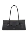 Alaïa Womens Alaia Le Teckel Flap Shiny-grained Leather Tote Bag In Noir
