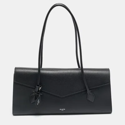 Pre-owned Alaïa Le Teckel Flap Black Leather Tote