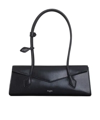 Alaïa Le Teckel Flap Medium Bag In Shiny Goatskin In Yellow