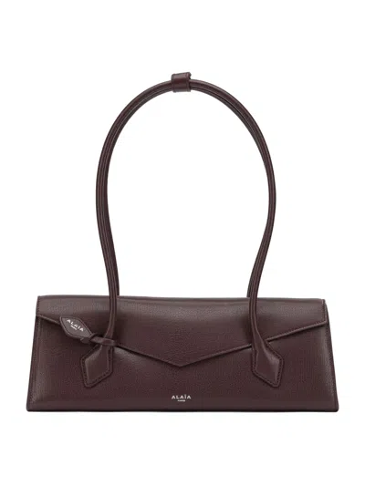 Alaïa "le Teckel Flap" Medium Shoulder Bag In Bordeaux