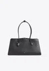 Alaïa Le Teckel Grained Leather Tote Bag In Black