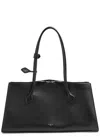 Alaïa Le Teckel Grained Leather Tote In Black