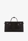 Alaïa Le Teckel Hair Calf Leather Tote Bag In Brown