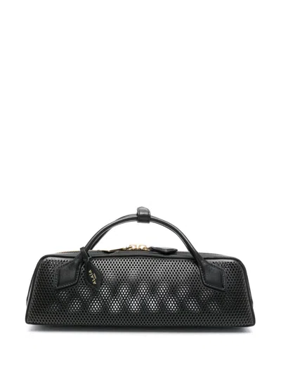 Alaïa Le Teckel Leather Clutch In Black