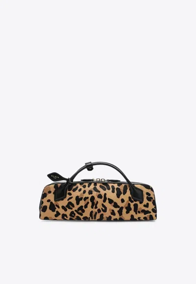 Alaïa Le Teckel Leopard Print Top Handle Bag In Multi