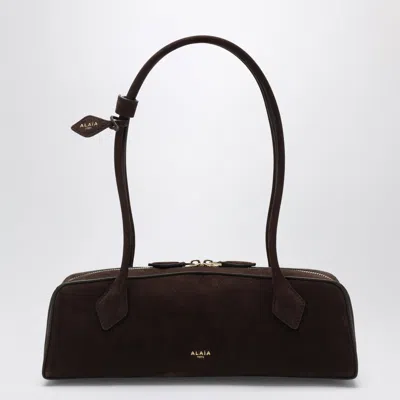 Alaïa Alaia Women Le Teckel Leather Shoulder Bag In Brown