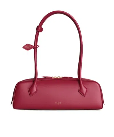 Alaïa Le Teckel Medium Bag In Calfskin In Burgundy