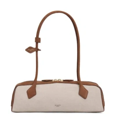 Alaïa Le Teckel Medium Bag In Canvas And Nubuck