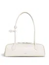 Alaïa Le Teckel Medium Shoulder Bag In Goatskin In White