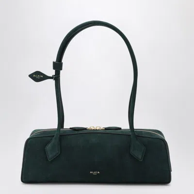 Alaïa Le Teckel Medium Bag In Green Nubuck Leather