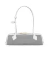 Alaïa Womens Blanc Optique Le Teckel Fishnet Medium Leather Shoulder Bag In Optic White