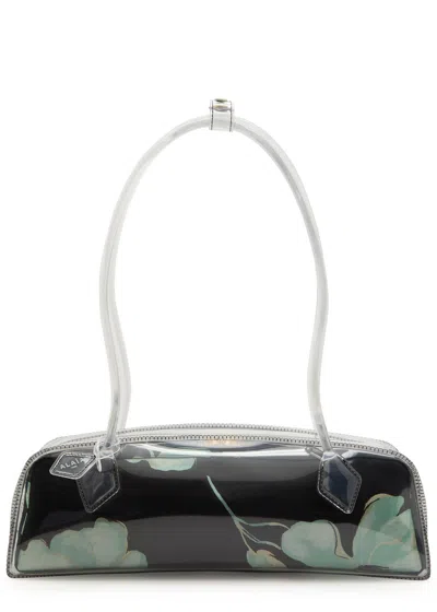 Alaïa Le Teckel Medium Floral Pvc Shoulder Bag In Black
