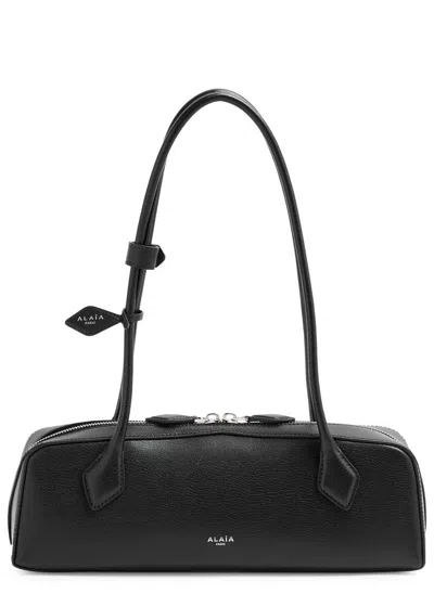 ALAÏA ALAÏA LE TECKEL MEDIUM GRAINED LEATHER SHOULDER BAG