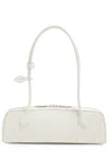 Alaïa Le Teckel Medium Grained Leather Shoulder Bag In Ivory