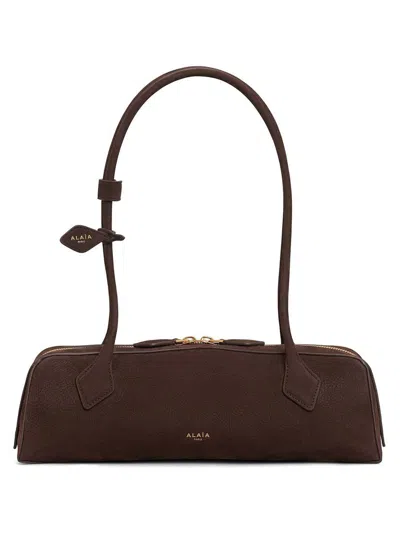 Alaïa Alaia Women Le Teckel Padded Leather Shoulder Bag In Burgundy