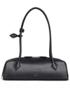 Alaïa Womens Noir Le Teckel Branded-tag Leather Shoulder Bag In Black