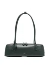 Alaïa Le Teckel Medium Black Leather Bag In Green