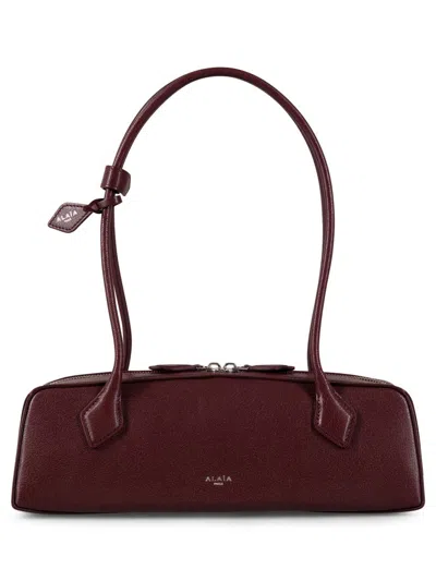 Alaïa Le Teckel Medium In Shiny Leather Bags In Red