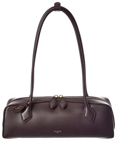 Alaïa Le Teckel Medium Leather Clutch In Brown