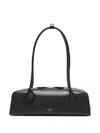 Alaïa Le Teckel Medium Leather Shoulder Bag In Black