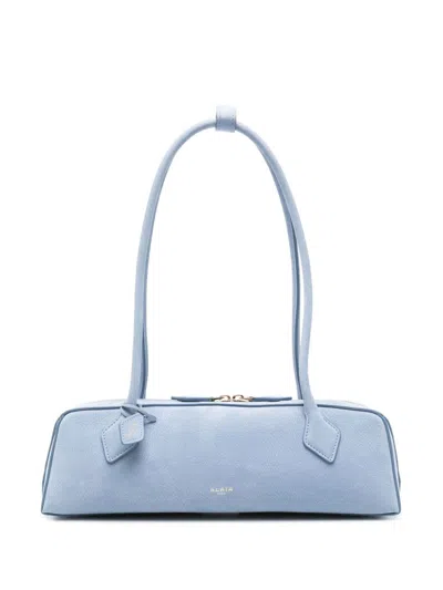 Alaïa Le Teckel Medium Leather Shoulder Bag In Blue