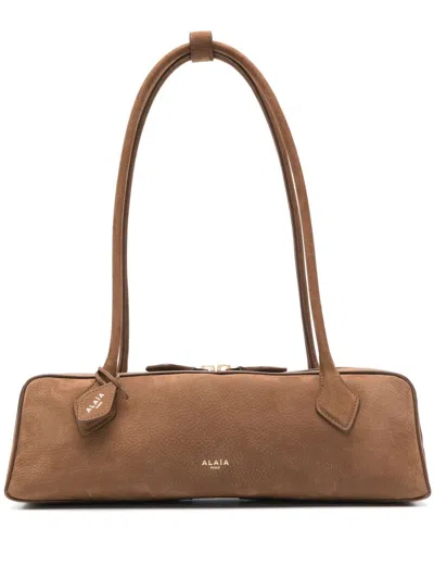 Alaïa Le Teckel Medium Leather Shoulder Bag In Brown