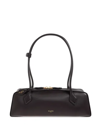 Alaïa Alaia Medium Le Teckel Leather Tote Bag In Brown