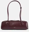 Alaïa Le Teckel Medium Leather Shoulder Bag In Burgundy
