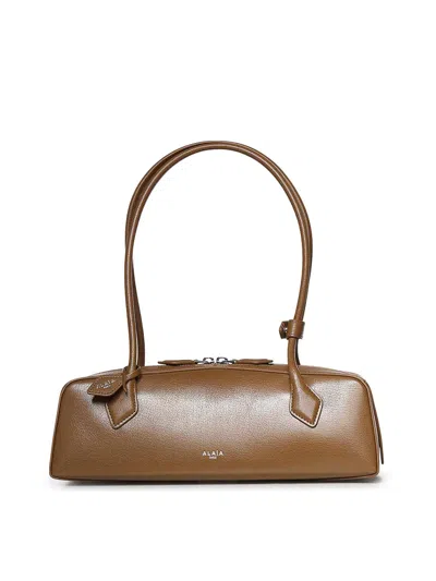 Alaïa Le Teckel Medium Leather Shoulder Bag In Green