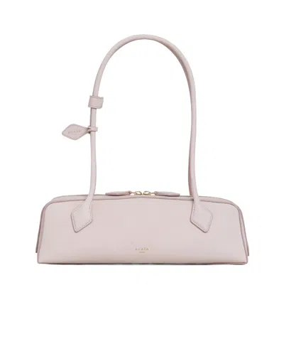 Alaïa Le Teckel Medium Matte Leather Handbag In White