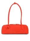 Alaïa Le Teckel Medium Suede Shoulder Bag In Orange