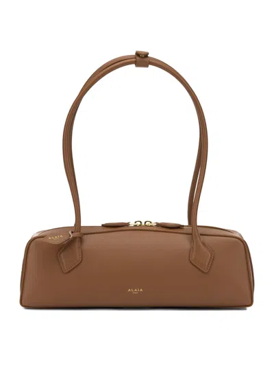 Alaïa "le Teckel" Medium Shoulder Bag In Brown