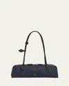 Alaïa Le Teckel Medium Shoulder Bag In Denim In 516 Bleu Denim