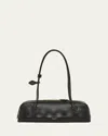 Alaïa Le Teckel Medium Shoulder Bag In Fishnet Leather In 999 Noir
