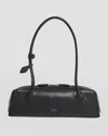 Alaïa Le Teckel Medium Shoulder Bag In Goatskin In Black