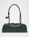 Alaïa Le Teckel Medium Shoulder Bag In Goatskin In Green