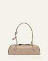 Alaïa Le Teckel Medium Shoulder Bag In Goatskin In Grege