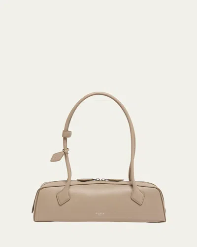 Alaïa Le Teckel Medium Shoulder Bag In Goatskin In Grege