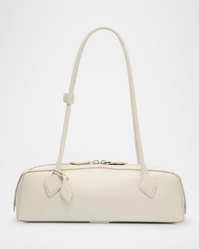 Alaïa Le Teckel Medium Shoulder Bag In Goatskin In Ivoire