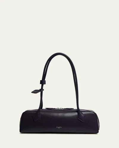 Alaïa Le Teckel Medium Shoulder Bag In Goatskin In Purple