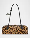 Alaïa Le Teckel Medium Shoulder Bag In Leopard Calf Hair
