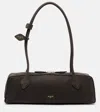 Alaïa Le Teckel Medium Suede Shoulder Bag In Gray