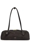 Alaïa Le Teckel Medium Suede Shoulder Bag In Gray