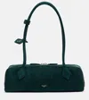 Alaïa Le Teckel Medium Suede Shoulder Bag In Green