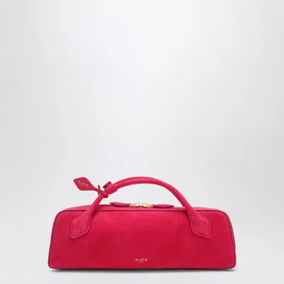 Alaïa Alaia Le Teckel Mini Pouch In Suede In Pink