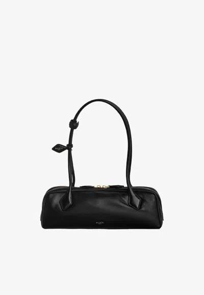 Alaïa Alaia Black Teckel Medium Padded Lamb Leather Shoulder Bag